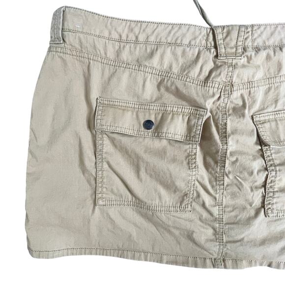 ABERCROMBIE & FITCH  LOW RISE 90S KHAKI  MICRO MINI SKIRT SIZE XL Y2K‎ - Picture 3 of 8